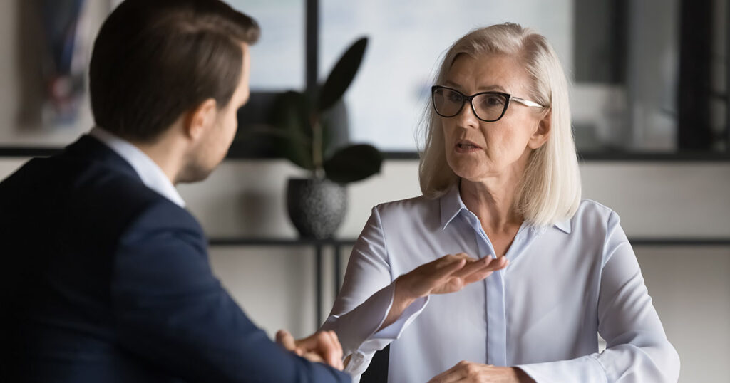 CEO talks with new leader about business strategy