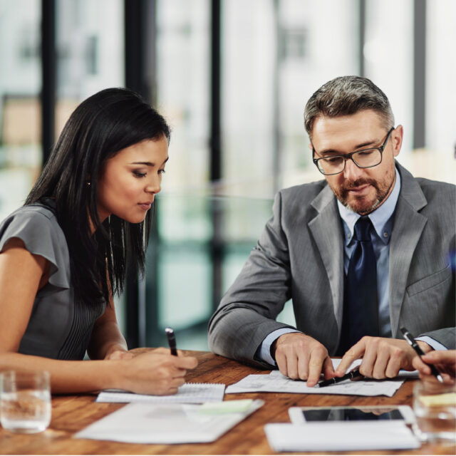 Turnaround services advisor and client review business results