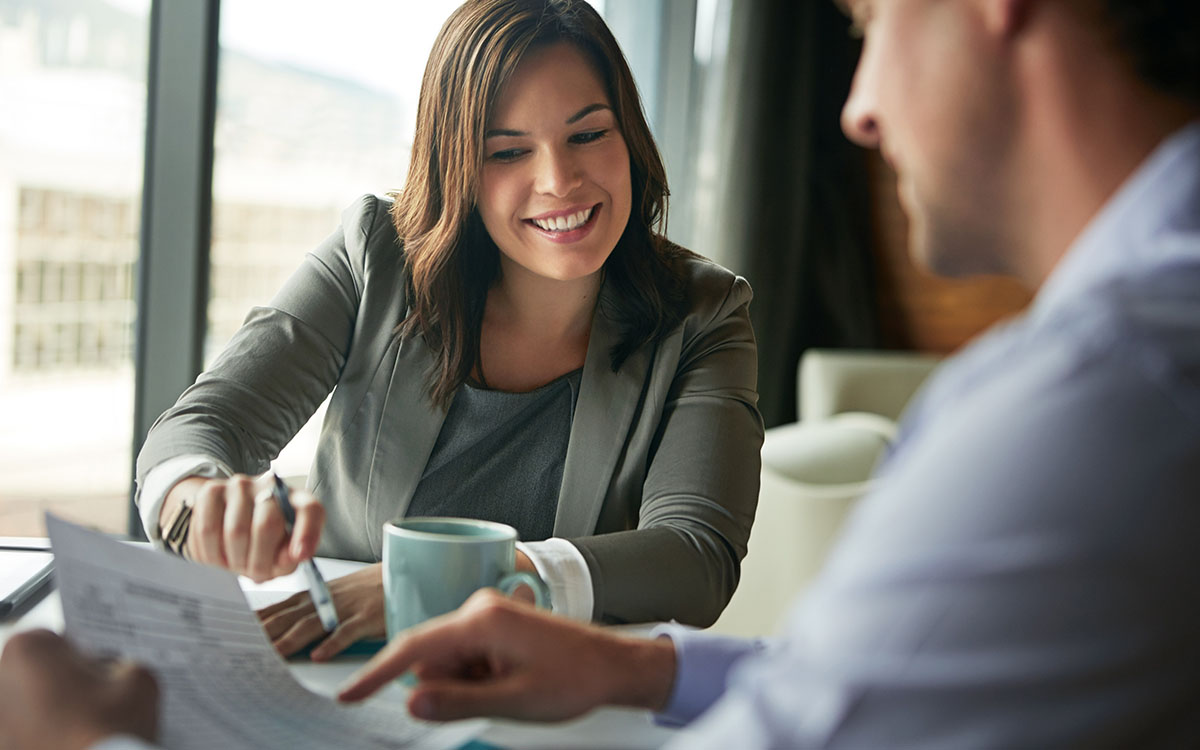 CPA meets with client to discuss financial reporting